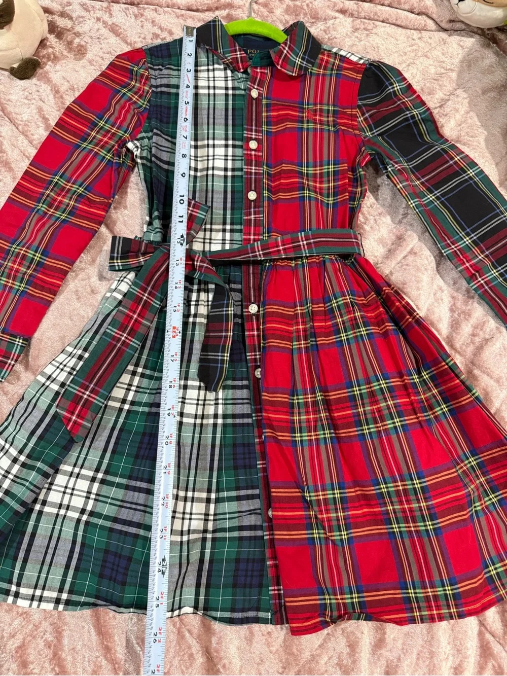 Polo Ralph Lauren sz 6 Plaid cotton fun shirt dress red green